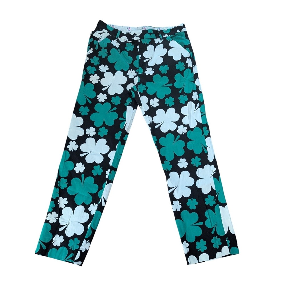 Royal & Awesome Golf Pants St Patrick Shamrock Clover Celtics Ireland Mens 34x30